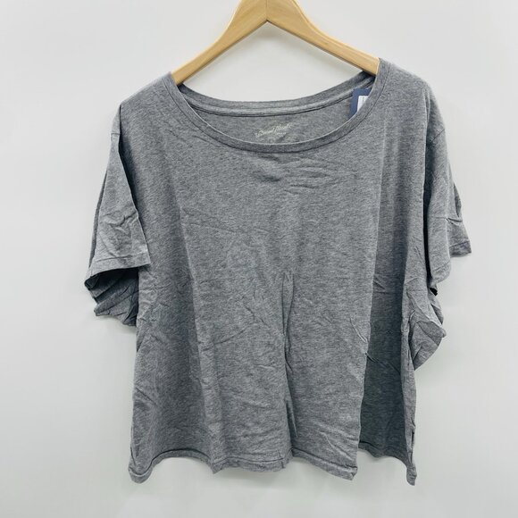 Universal Thread Womens Plus Size 3X Shrunken Short Sleeve T-Shirt in Gray 1362 - Picture 2 of 7